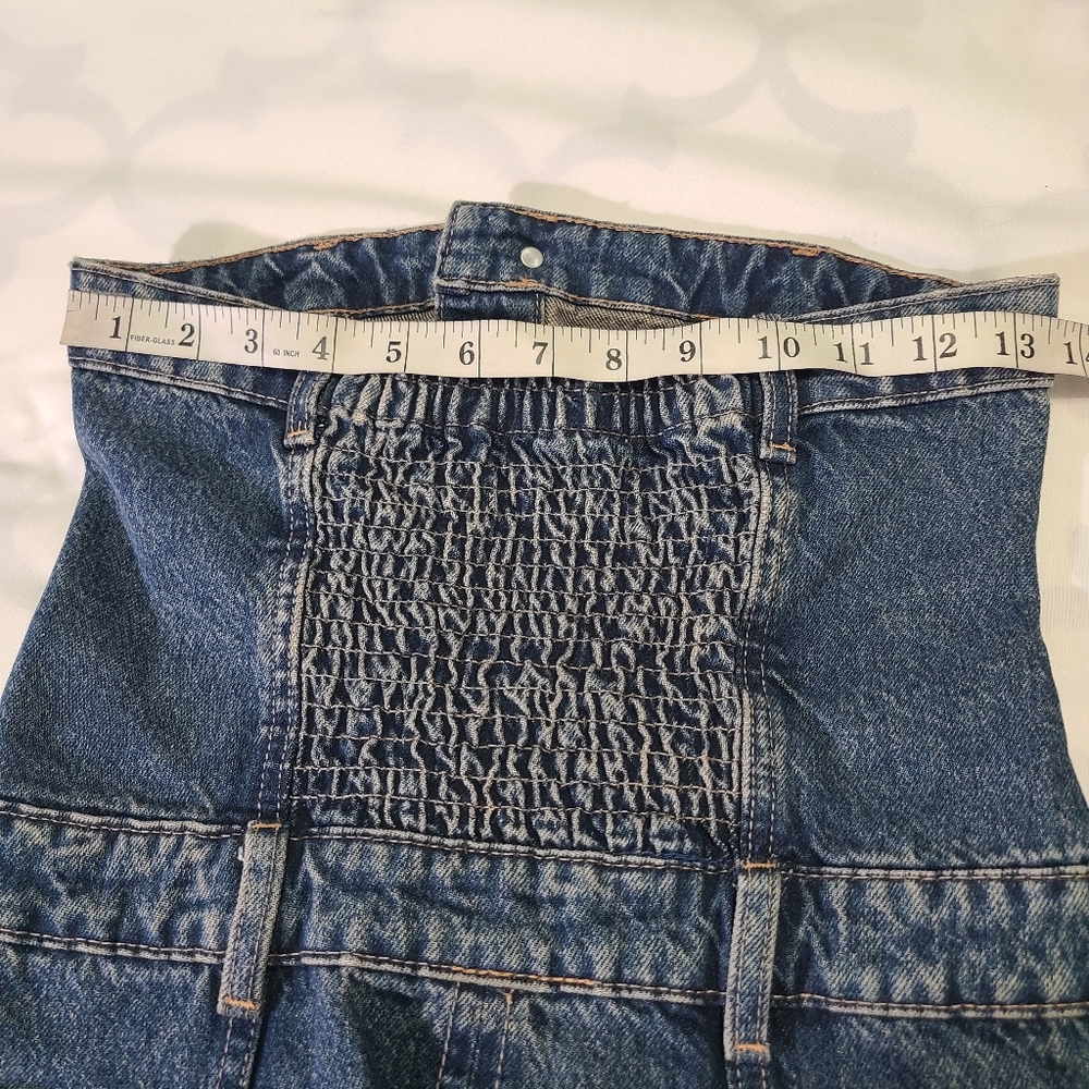 Zara Denim Button-Up Strapless Corset Maxi Dress NWT Size XS - Picture 14 of 16